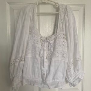 For sale - one White lace blouse - never worn. Perfect condition